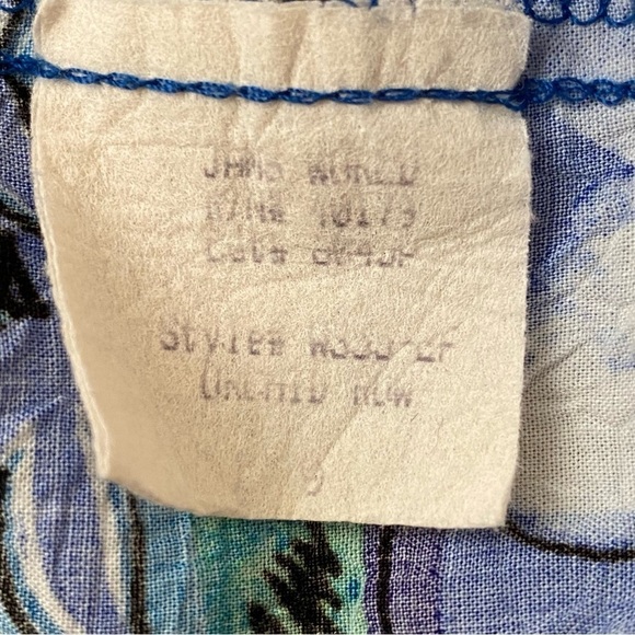 Jams World Vintage Hibiscus Floral Hawaiian Button Down Dress Size 9 - Picture 9 of 11